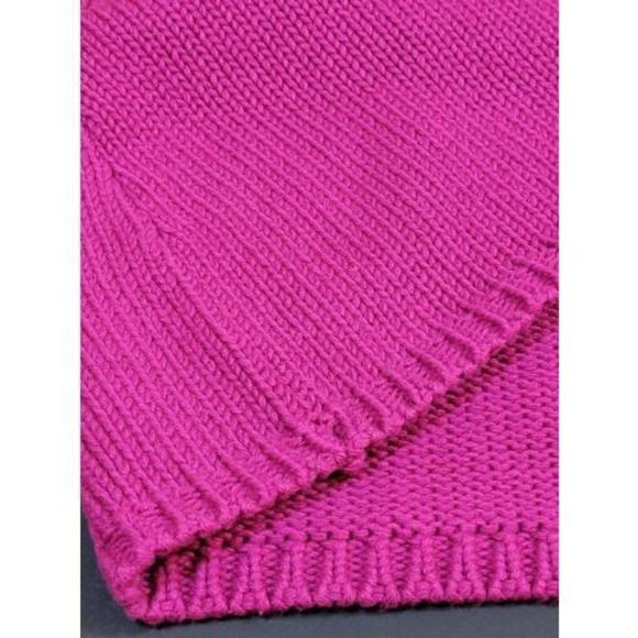 Pierre Cardin Women's Sleeveless Turtleneck Magenta Cotton Knit Sweater Size L - Picture 8 of 9